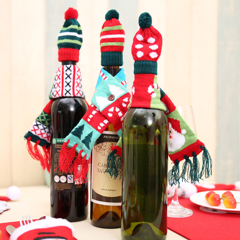 Wholesale New Christmas Hats, Scarves, Wine Bottle Decorations